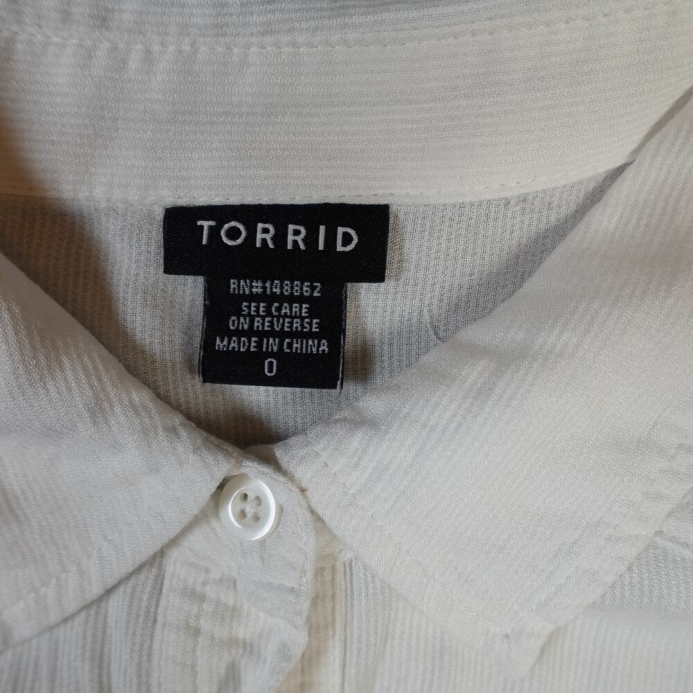 Torrid Top Womens Large Button Front Long Sleeve … - image 2